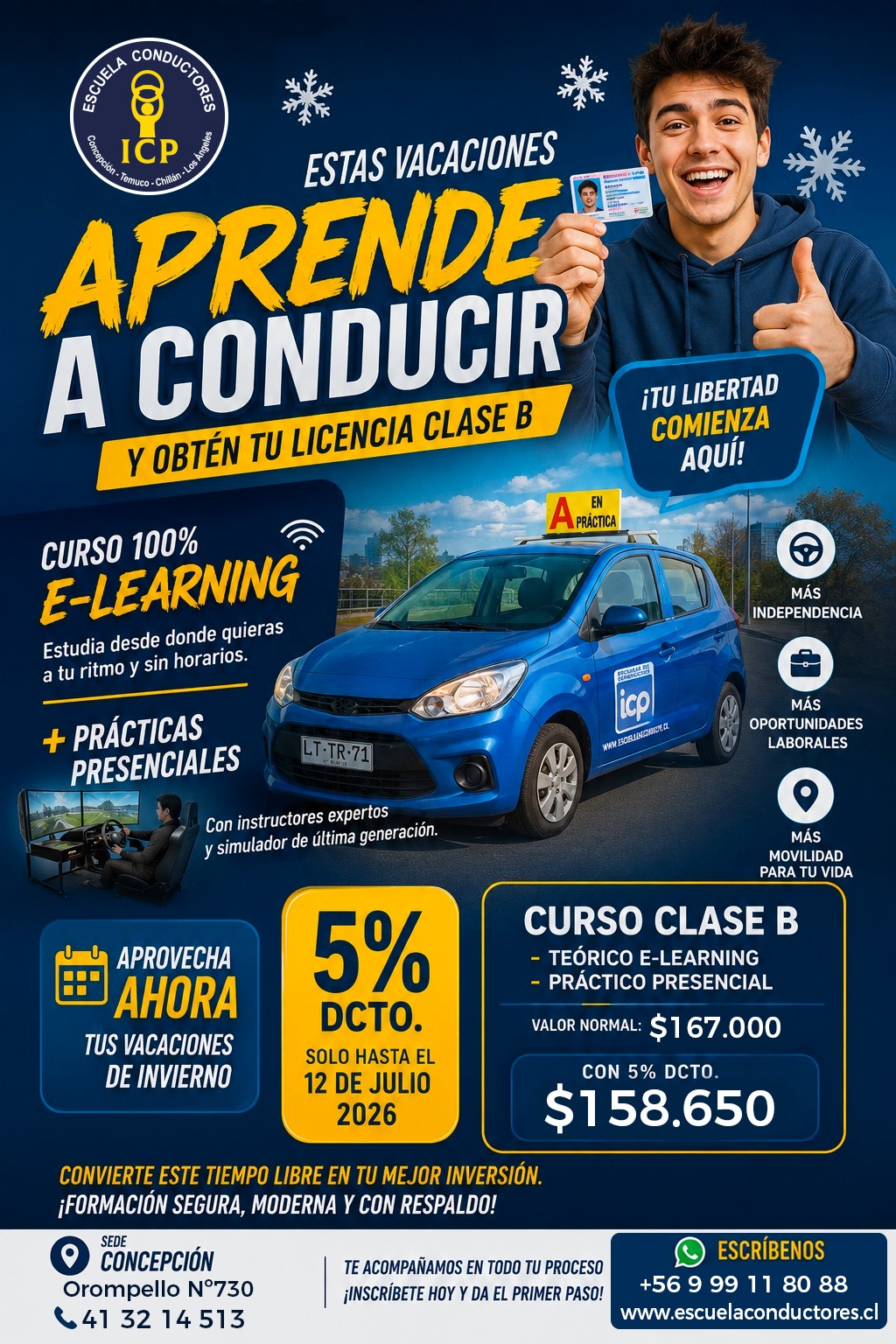Promocion Vacaciones de Invierno Curso Clase B